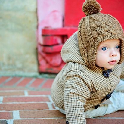 Master Charles Cabled Ear Flap Cap