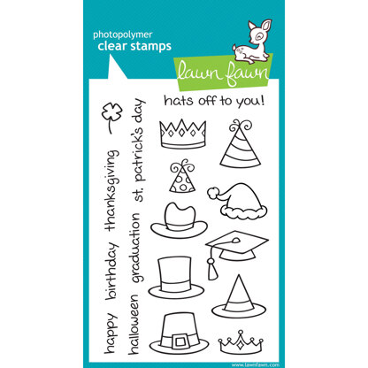 Lawn Fawn Clear Stamps 4"X6" - Hats Off To You