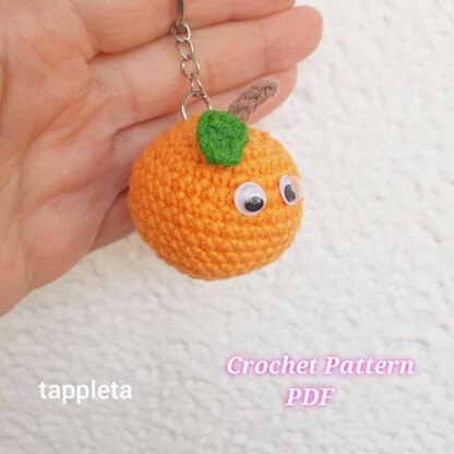 Orange keychain crochet pattern