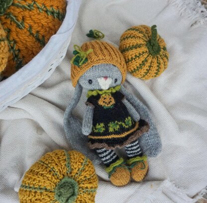 Knitting Toy Clothes Pattern - Baby Pumpkin for 25cm/10'' toys