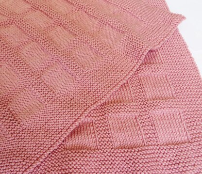 Blocks and Ridges Baby Blanket