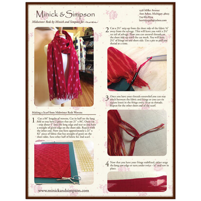Moda Fabrics Midwinter Reds Scarf Quilt - Downloadable PDF