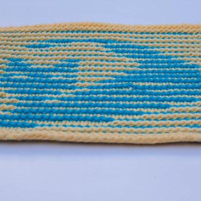 Watchful Kitty Dishcloth - knitting pattern