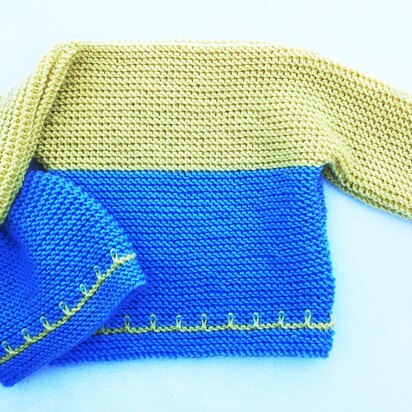 Garter Stitch Easy Baby Sweater