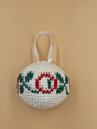 Flower Christmas Globe / Ball / Bauble Crochet Pattern: Traditional Romanian Design (PDF and Chart Download)
