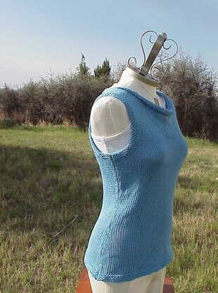 Drapey Cowl Neck Tank Top