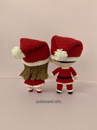 Santa Boy & Girl (2-in-1 pattern)
