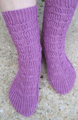 Mt. Meakin Cabled Socks