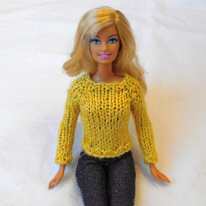 Barbie Simple Raglan Pullover OR Open-Back Sweater
