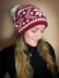 Fair Isle Snowflakes & Hearts Slouchy Beanie