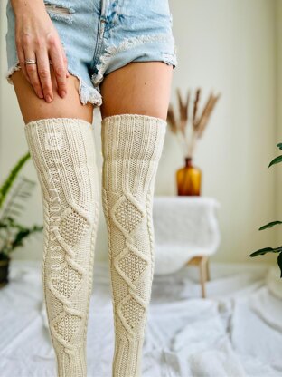 Thigh high yoga socks