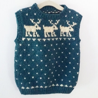 Yankee Knitter Designs 3 Child's Sheep & Reindeer Vests PDF