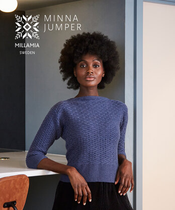 Minna Sweater - Sweater Knitting Pattern in MillaMia Naturally Soft Merino - Downloadable PDF