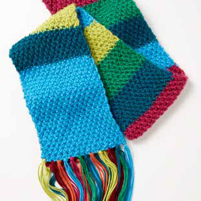 Rainbow Hooded Afghan in Lion Brand Ice Cream - L90141 - Downloadable PDF