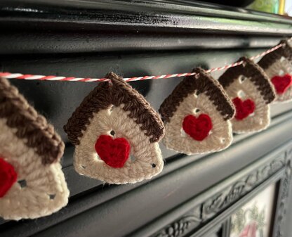 Little Ginger Bread House Appliques For Garlands