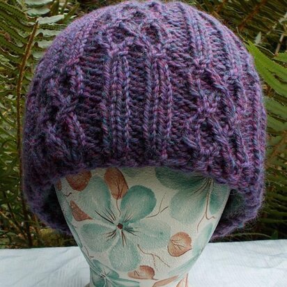 Rib & Braid Cap - knitting pattern