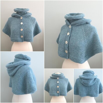 Wynter Chill Hooded Cape - knitting pattern