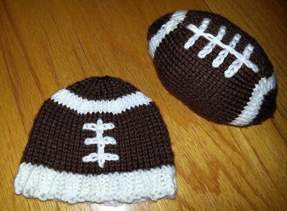 Football Hat & Stuffed Football Set