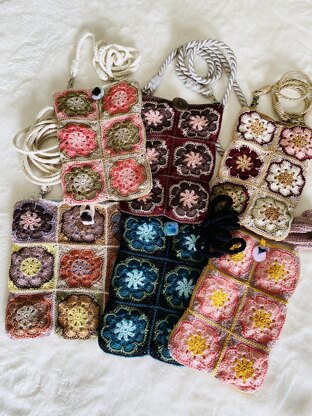 African Flower Cell Phone Bag