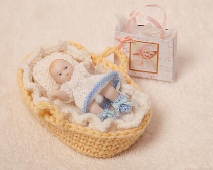 Miniature Baby Dress and Booties