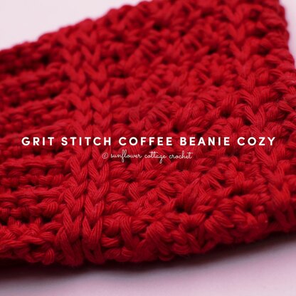 Grit Stitch Coffee Beanie Cozy