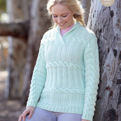 Sweater in Hayfield Bonus Aran - 7379 - Downloadable PDF