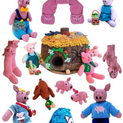 Pig Hamlet - toys, rucksack, hat, scarf, mittens & socks