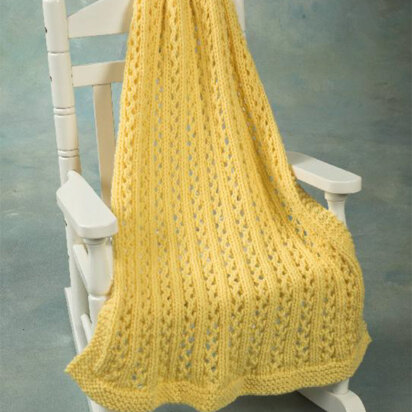 Lace Baby Throw in Plymouth Encore Chunky - F440