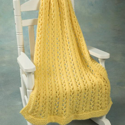 Plymouth Yarn F440 Encore Chunky Lace Baby Throw (Free)