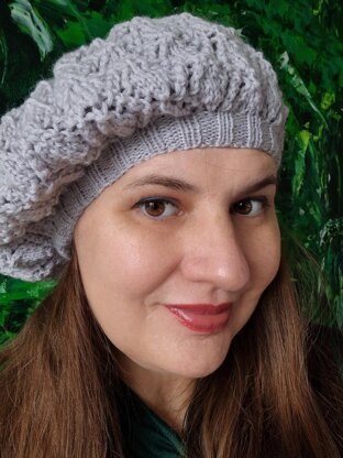 Lattice Beret Knitting Pattern