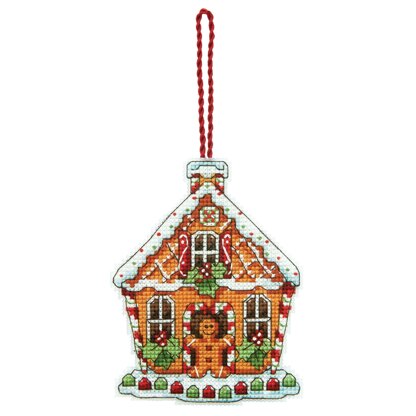 Dimensions Counted Cross Stitch Kit: Decoration: Gingerbread House - 9 x 11cm (3.25 x 4.5in)