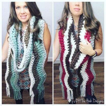 Bulky & Wavy Fringed Scarf