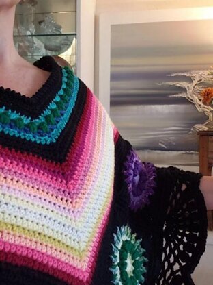 Kaleidoscope Magic Poncho Crochet Pattern and Tutorial