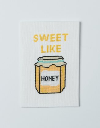 Wool and the Gang Sweet Like Honey Cross Stitch Kit