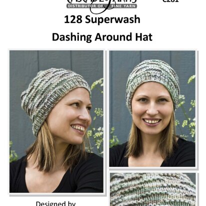 Dashing Around Hat in Cascade Yarns 128 Superwash - C281 - Downloadable PDF