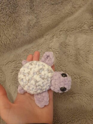 Crochet turtle, soft fluffy turtle