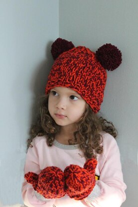 The Bear Hat and Mitten Set