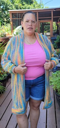 Solid Flexi Hexi Longline Cardi