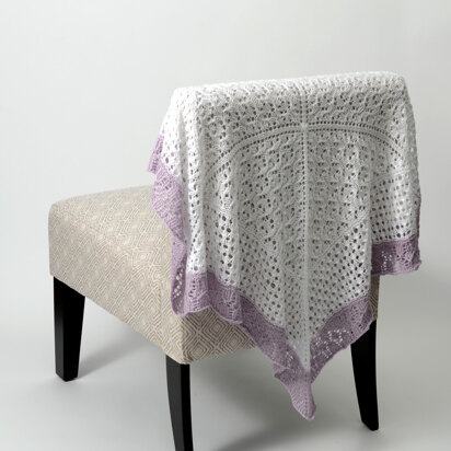 Lace Sampler Baby Blanket in Universal Yarn Little Bird - Downloadable PDF - knitting pattern