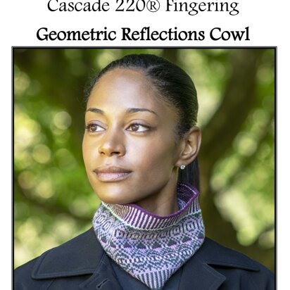 Geometric Reflections Cowl in Cascade 220® Fingering - FW253 - Downloadable PDF