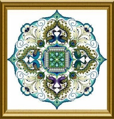 Chatelaine The Sparkling Peacock Mandala Cross Stitch Pattern - 2007623 -  Leaflet