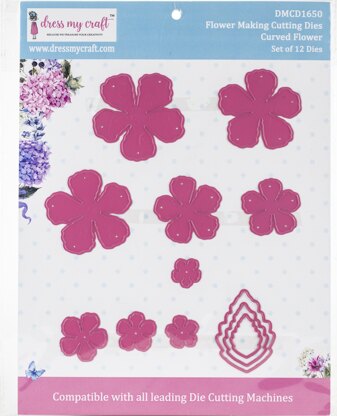 Dress My Craft Dies - Curved Flower .63" To 2"