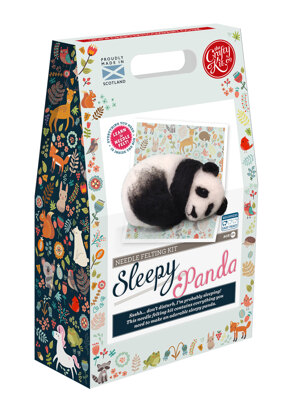 The Crafty Kit Company Sleepy Panda Needle Felting Kit - 190 x 290 x 94mm