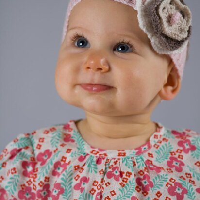 Layered Flower and Bow Headbands by Little Cupcakes - Bc37 - knitting pattern