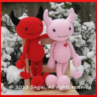 Devils in Love Amigurumi Crochet Pattern