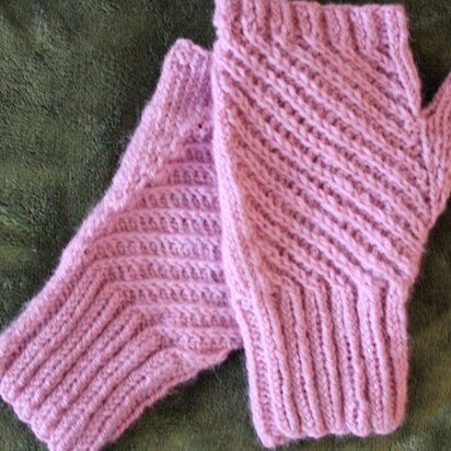 Bavarian Twisted Knit Fingerless Gloves