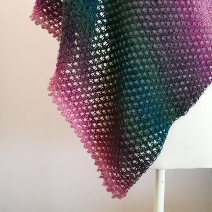 Tunisian shawl Honeycomb