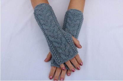 Fingerless Cable Gloves for Women.