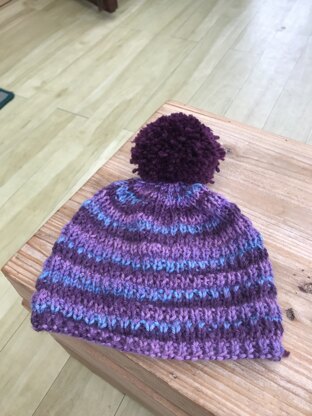 purple hat