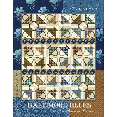 Moda Fabrics Baltimore Blues Quilt - Downloadable PDF